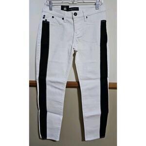 Rock Republic Jeans Misses 2-Timer Skinny Stretch Low Rise Size 6 White Black